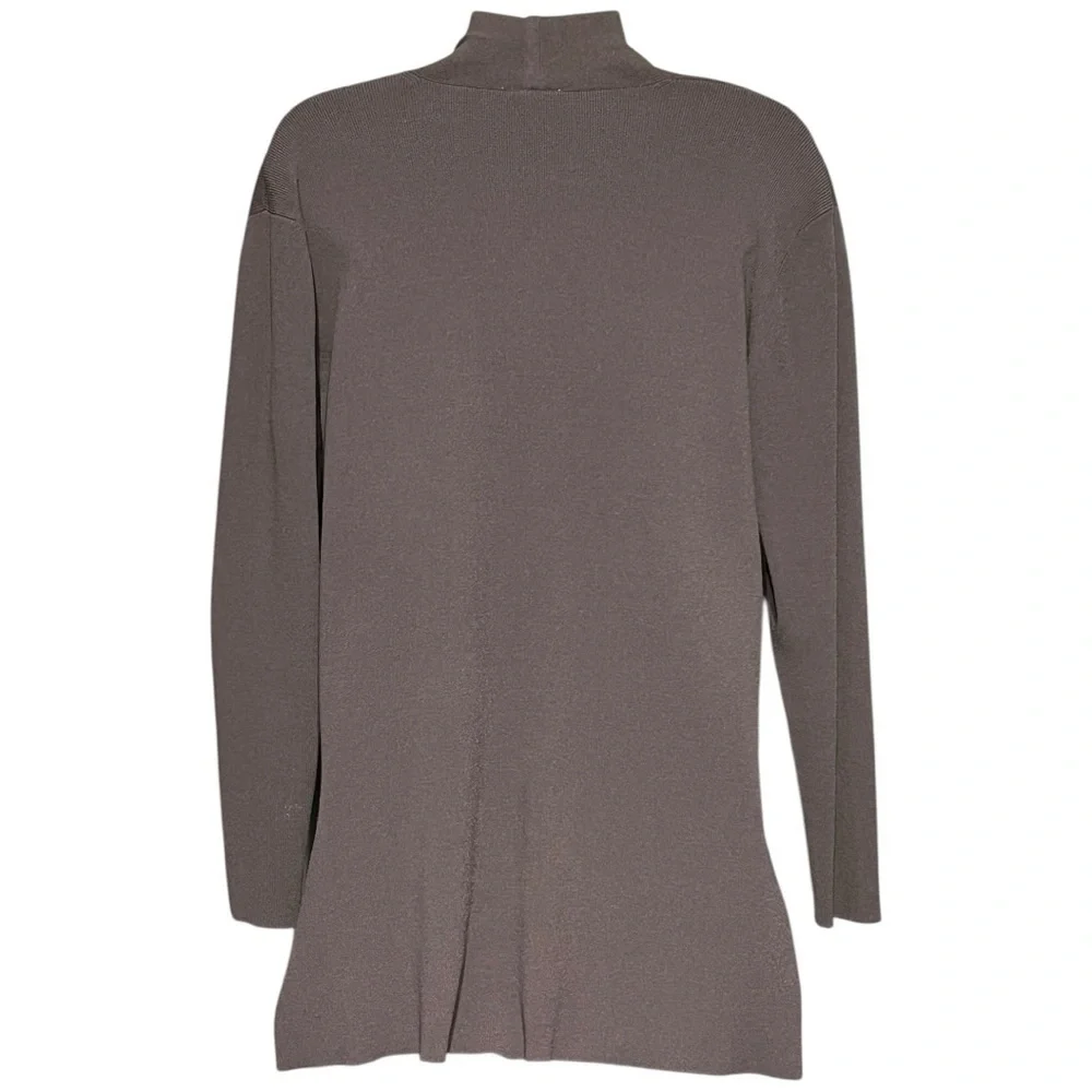 Eileen Fisher Long Sleeve Open Front Cardigan Rayon Nylon Blend Small